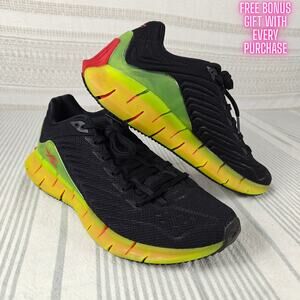 Reebok Zig Kinetica Black Neon Running Shoes Youth 6.5 / Women’s 8